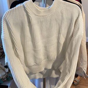 White Mock Beck Sweater